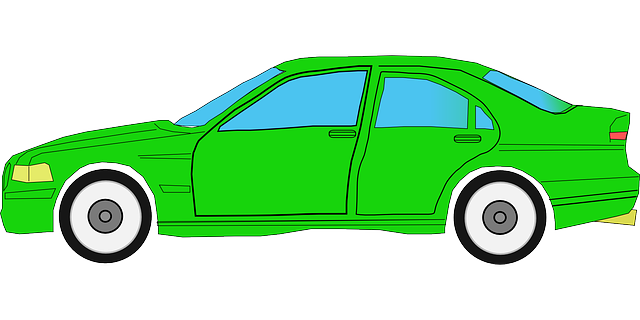 zelené auto